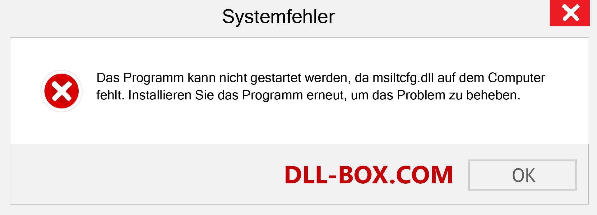 msiltcfg.dll-Datei fehlt?. Download für Windows 7, 8, 10 - Fix msiltcfg dll Missing Error unter Windows, Fotos, Bildern