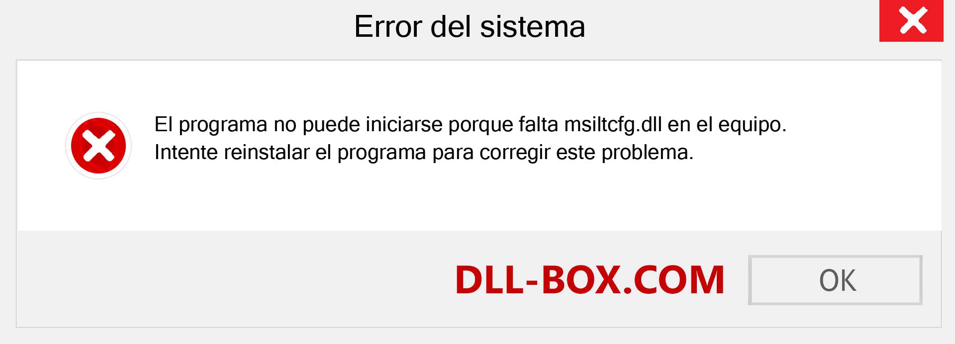 ¿Falta el archivo msiltcfg.dll ?. Descargar para Windows 7, 8, 10 - Corregir msiltcfg dll Missing Error en Windows, fotos, imágenes