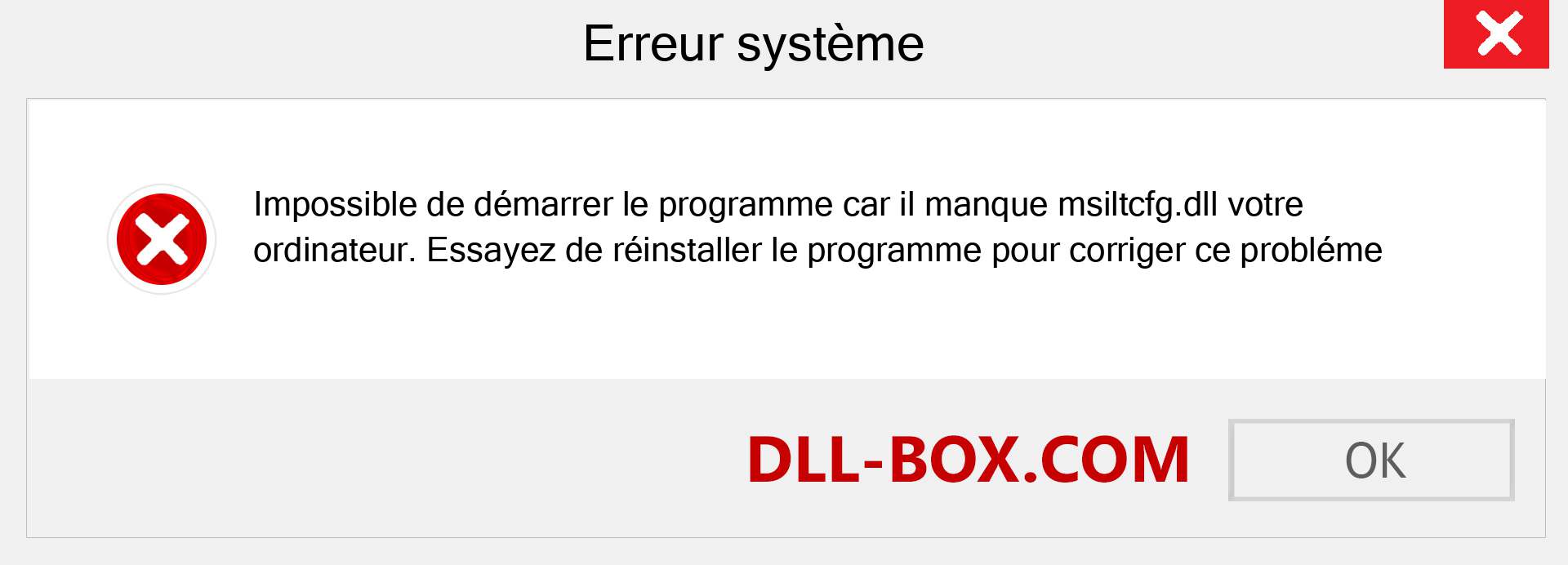 Le fichier msiltcfg.dll est manquant ?. Télécharger pour Windows 7, 8, 10 - Correction de l'erreur manquante msiltcfg dll sur Windows, photos, images